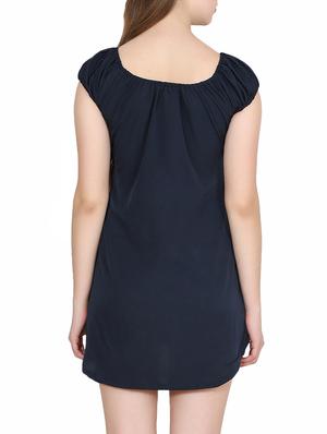 black solid crepe a-line dress - 15180489 - Standard Image - 3