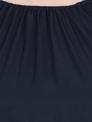 black solid crepe a-line dress - 15180489 - Standard Image - 5