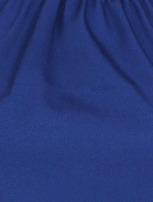 blue solid crepe a-line dress - 15180494 - Standard Image - 5