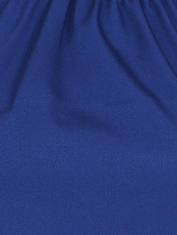 blue solid crepe a-line dress - 15180494 - Zoom Image - 5