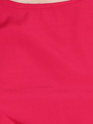 pink solid crepe a-line dress - 15180504 - Standard Image - 5