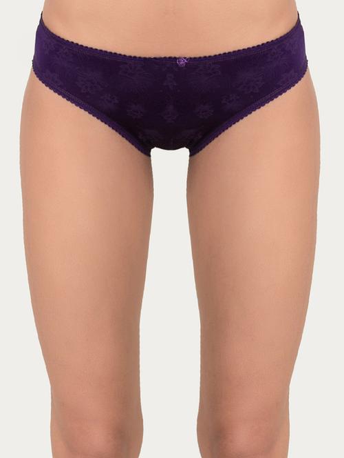 purple printed bikini panty - 15180763 - Standard Image - 1