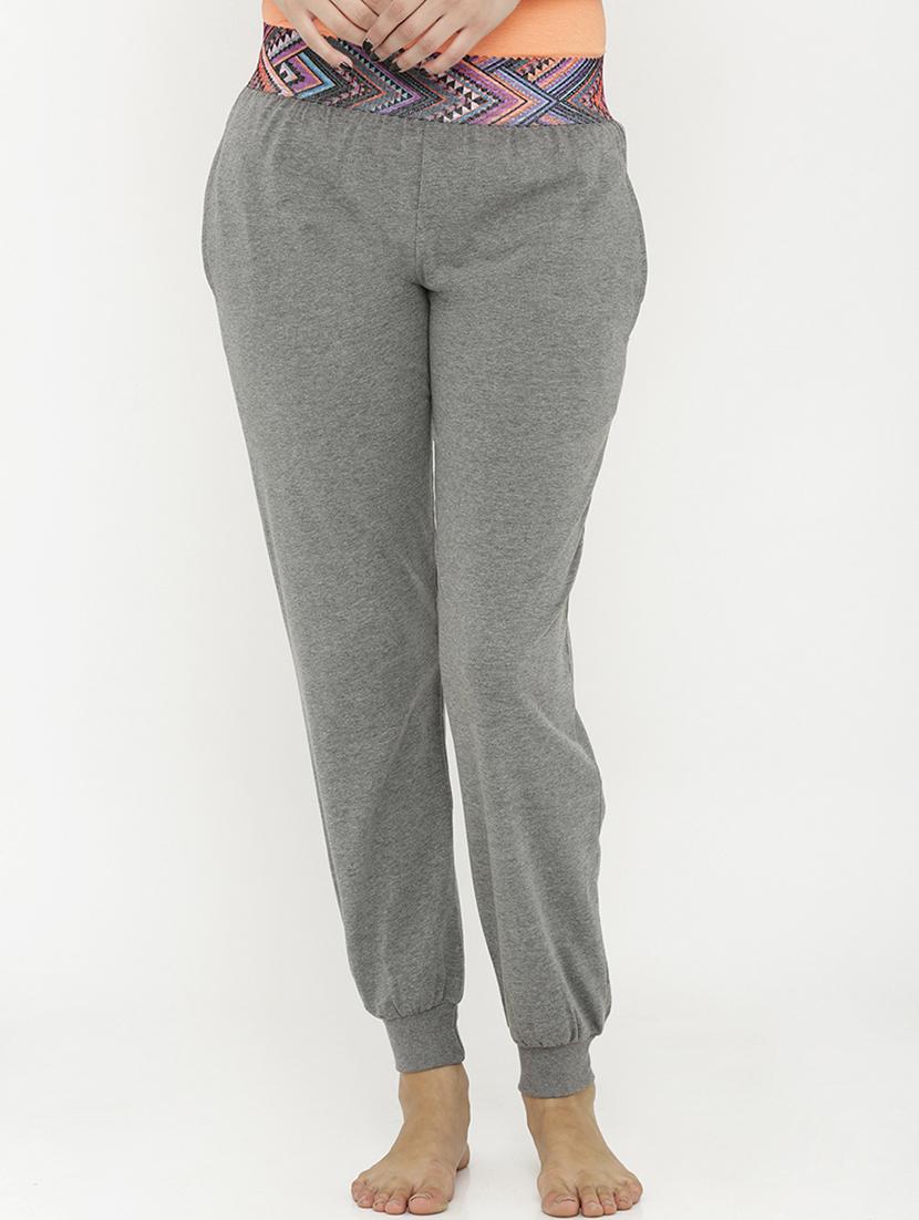grey solid cotton sleepwear pajama - 15181203 - Zoom Image - 1