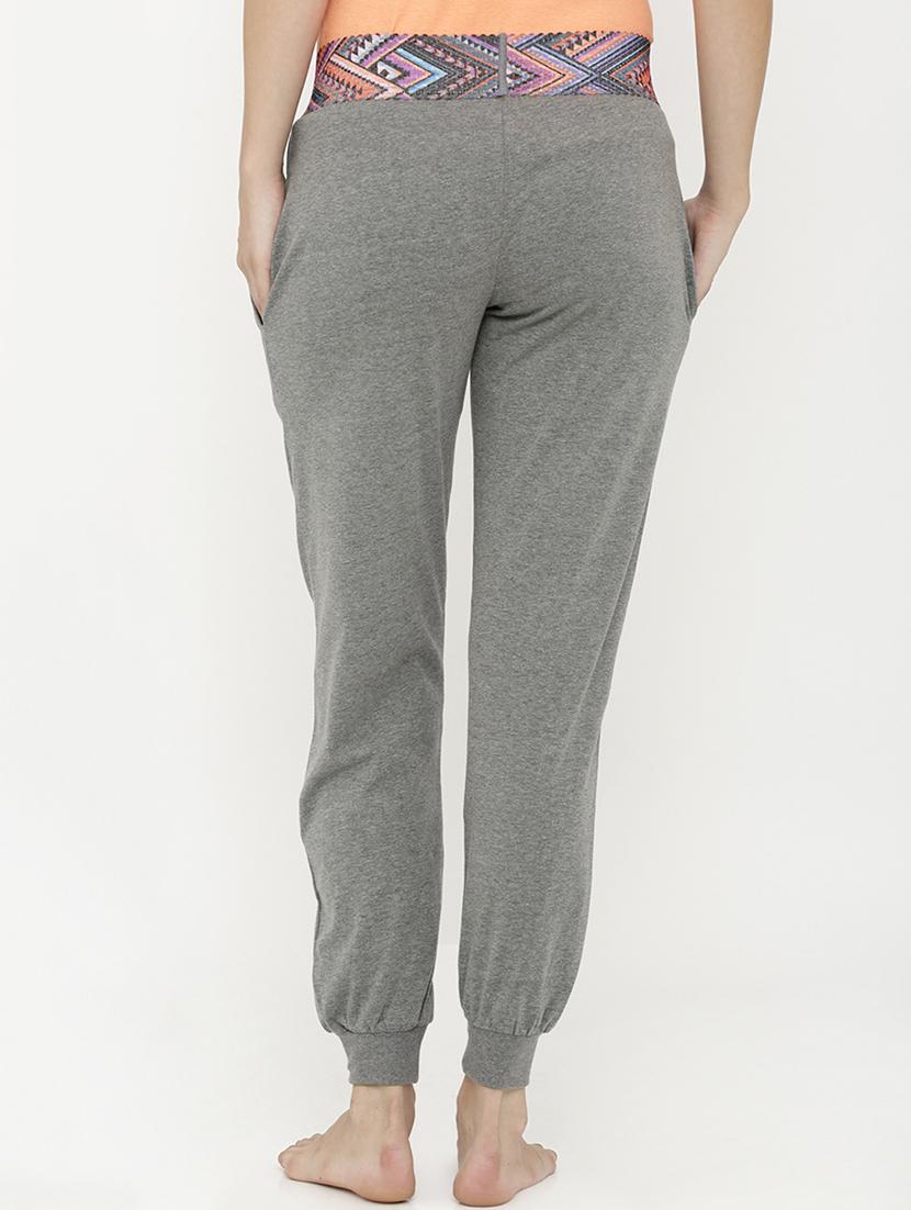 grey solid cotton sleepwear pajama - 15181203 - Zoom Image - 3