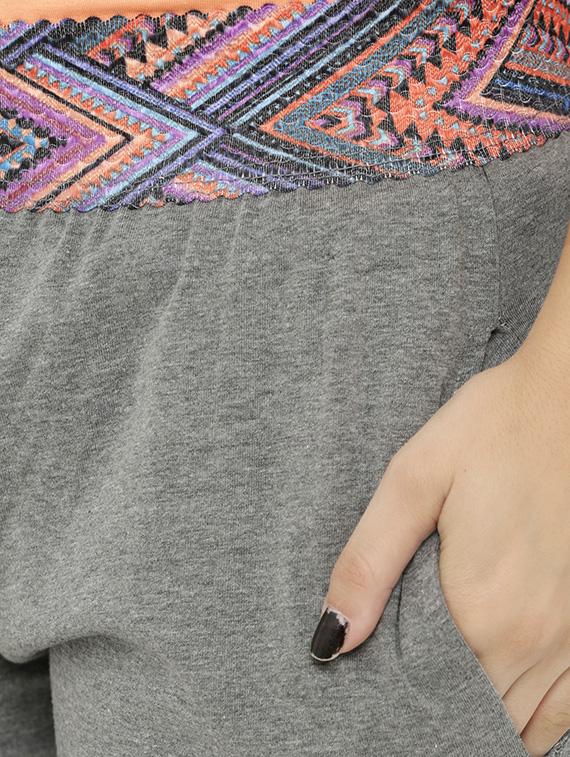 grey solid cotton sleepwear pajama - 15181203 - Zoom Image - 5