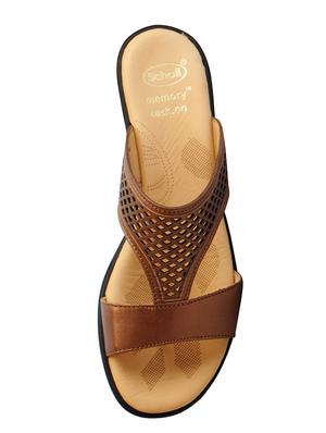 copper leather slippers - 15181999 - Standard Image - 3