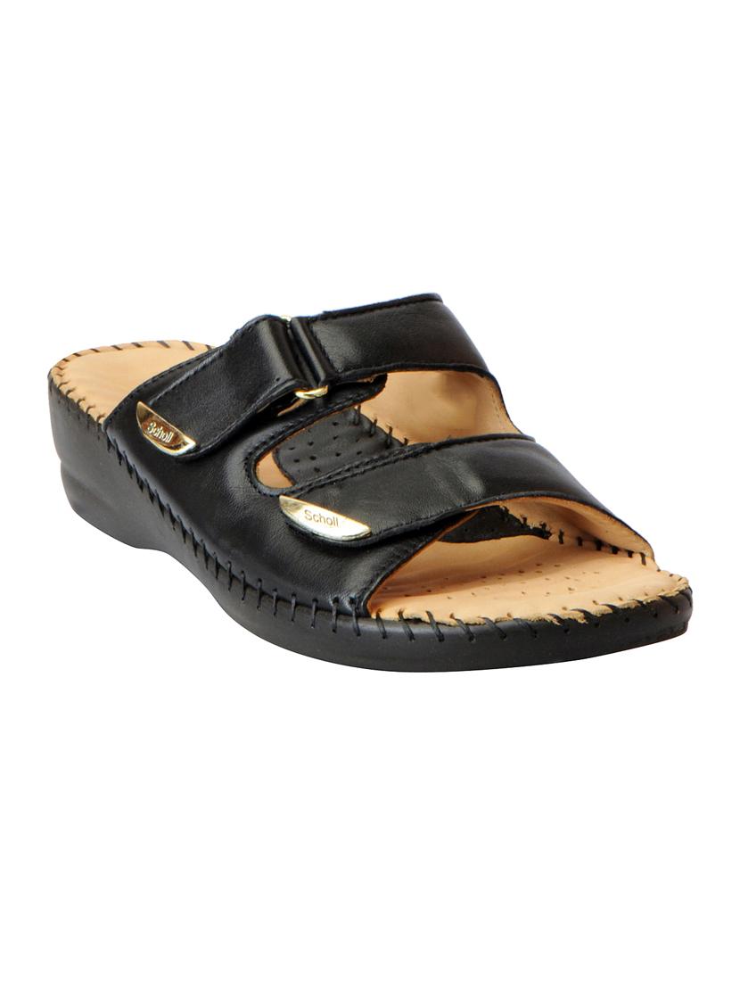 black leather slippers - 15182003 - Zoom Image - 1
