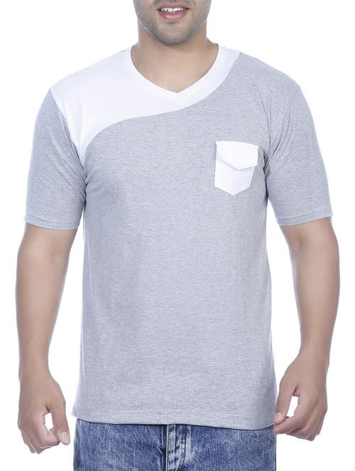 grey cotton pocket t-shirt - 15182803 - Very Small Image - 1