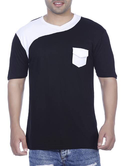 black cotton pocket t-shirt - 15182804 - Very Small Image - 1