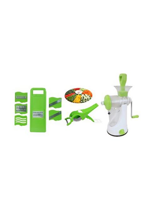 Master Kitchen Combo of Vaccum Base Fruit Vegetable Manual Juicer and 6 in 1 Slicer with Free Multicutter Peeler - 15183533 - Very Small Image - 1