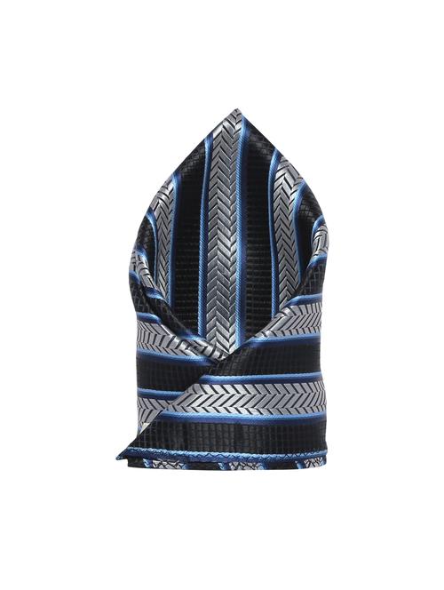 blackgrey polyester pocketsquare - 15183704 - Standard Image - 1