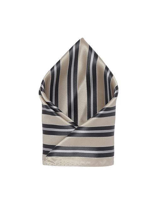 beigeblack polyester pocketsquare - 15183710 - Standard Image - 1