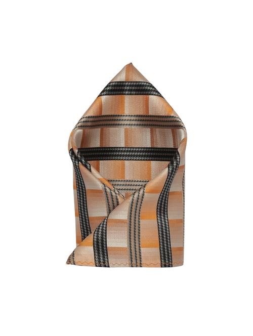 orangeblack polyester pocketsquare - 15183712 - Standard Image - 1