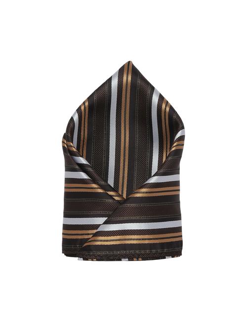 brownwhite polyester pocketsquare - 15183717 - Standard Image - 1