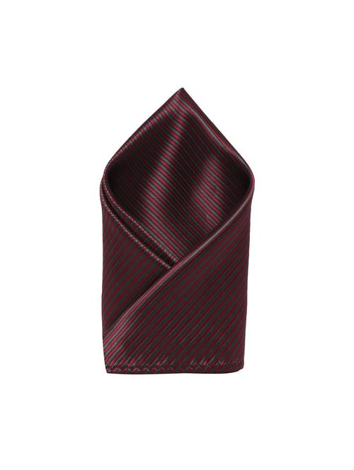 maroongrey polyester pocketsquare - 15183720 - Standard Image - 1