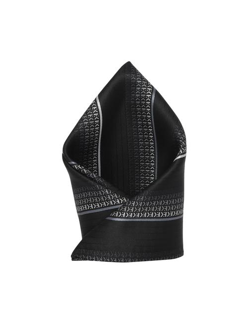 blackgrey polyester pocketsquare - 15183737 - Standard Image - 1