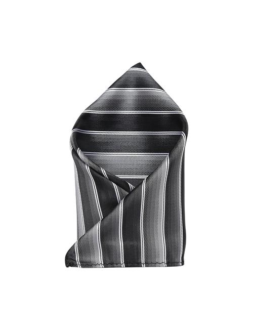 greyblack polyester pocketsquare - 15183750 - Standard Image - 1