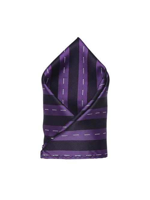 purpleblack polyester pocketsquare - 15183752 - Standard Image - 1