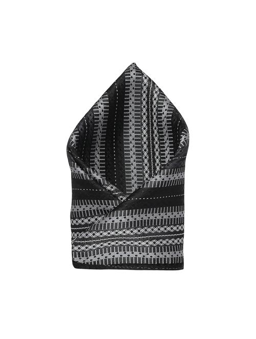 greyblack polyester pocketsquare - 15183753 - Standard Image - 1