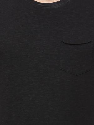 black cotton pocket t-shirt - 15183813 - Standard Image - 5