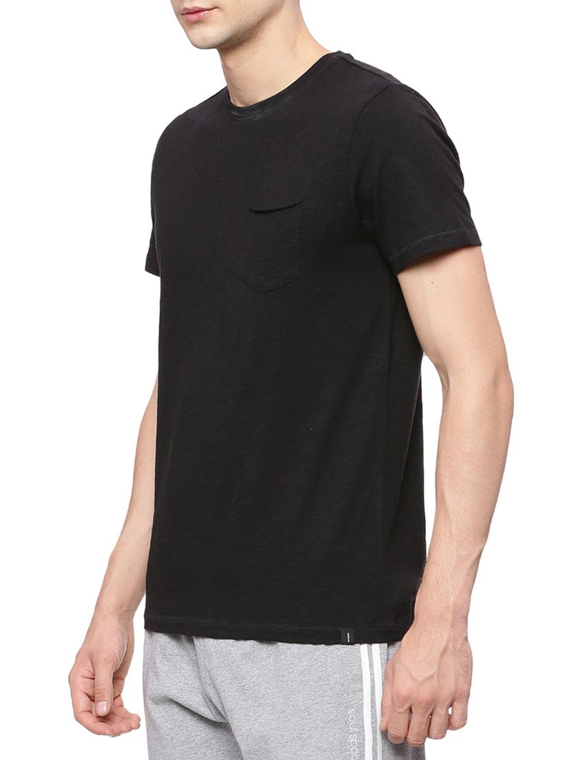 black cotton pocket t-shirt - 15183813 - Zoom Image - 2