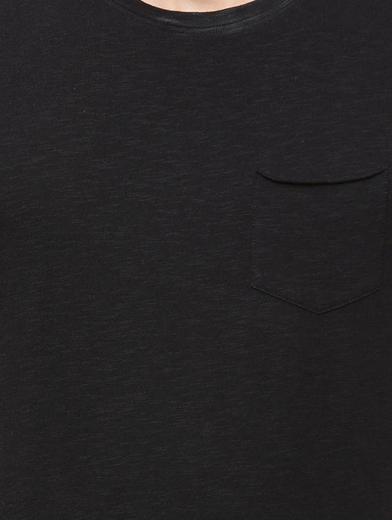 black cotton pocket t-shirt - 15183813 - Zoom Image - 5