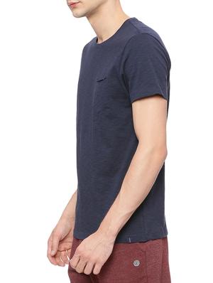 navy blue cotton pocket t-shirt - 15183816 - Standard Image - 2