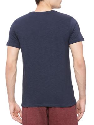 navy blue cotton pocket t-shirt - 15183816 - Standard Image - 3