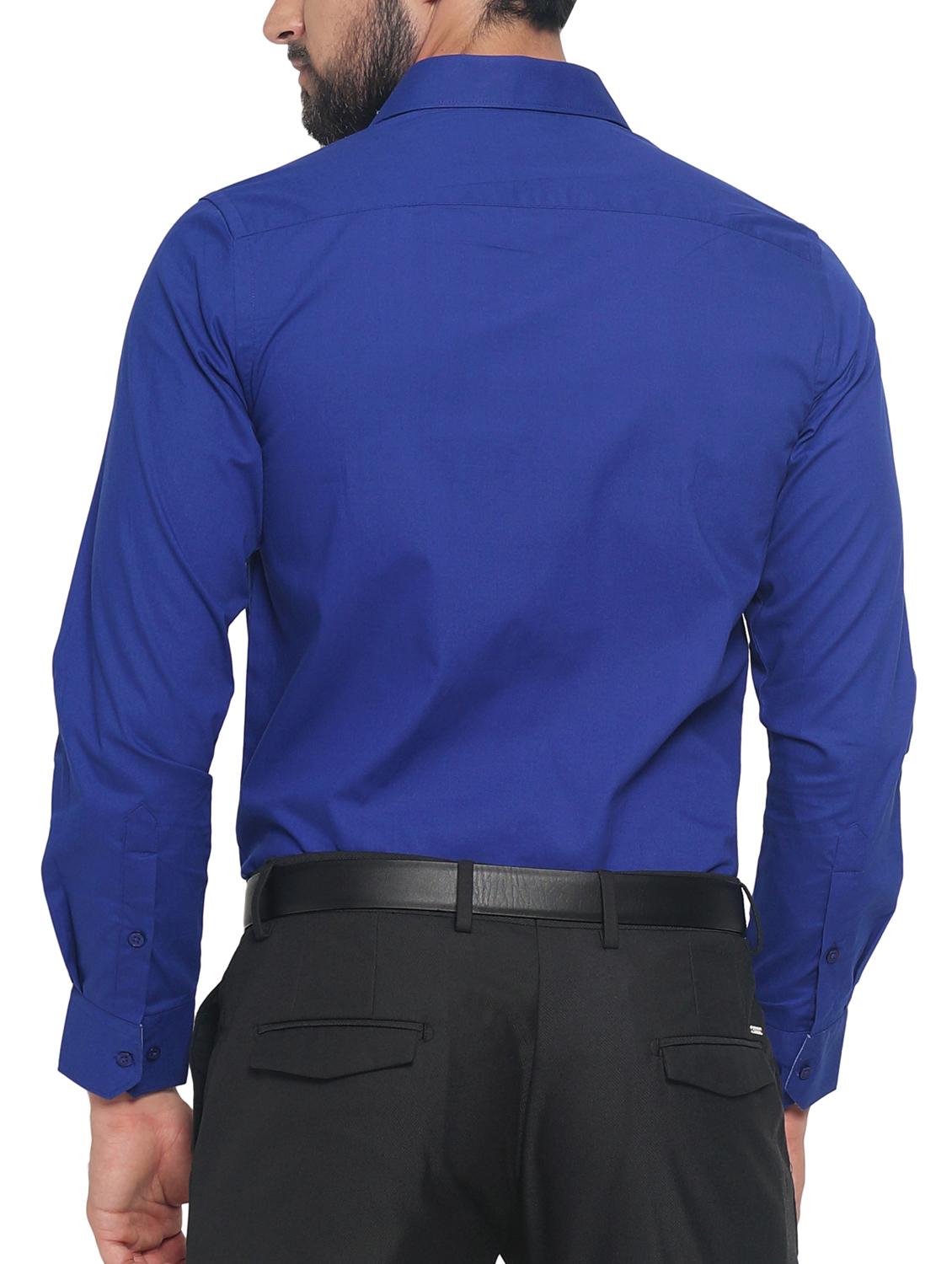 blue cotton formal shirt - 15184270 - Zoom Image - 3