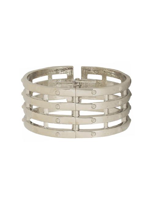 silver brass bangle - 15185794 - Standard Image - 1