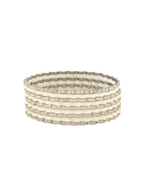white metal bangle - 15185818 - Standard Image - 1