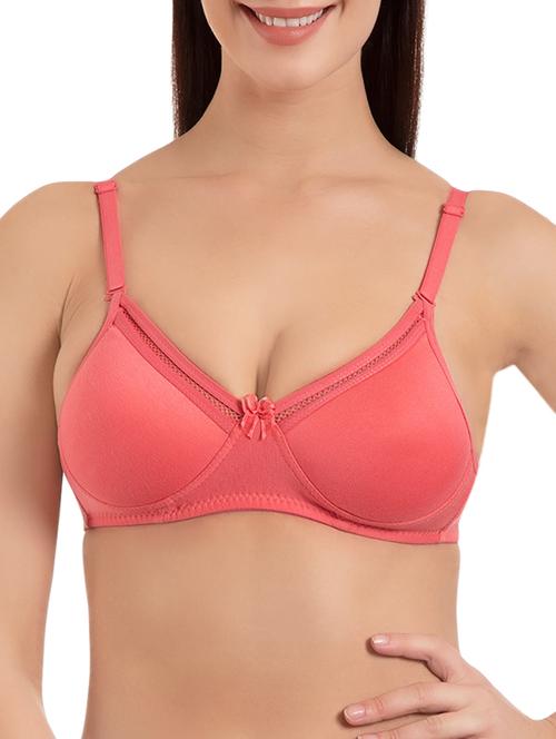 pink solid lycra bra - 15186541 - Standard Image - 1