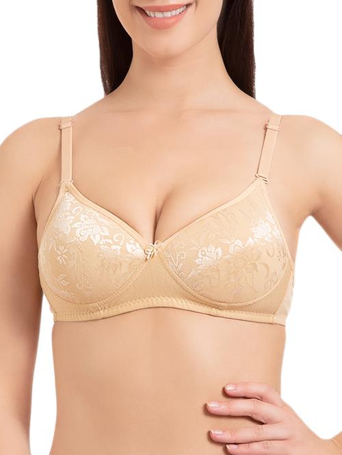 beige solid bra - 15186548 - Standard Image - 1