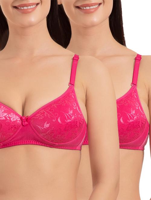 Set of 2 pink solid bras - 15186556 - Standard Image - 1
