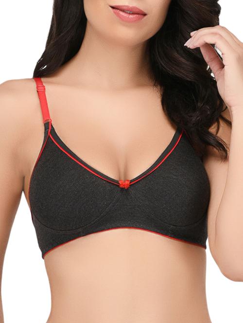 black solid hosery bra - 15186608 - Standard Image - 1