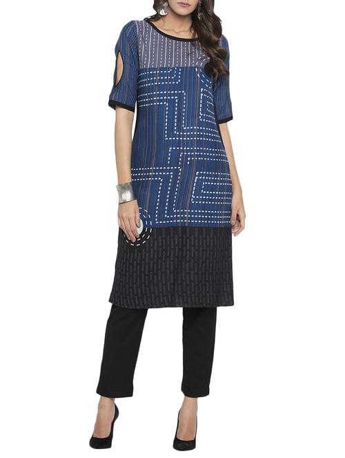 straight printed kurta - 15187011 - Standard Image - 1