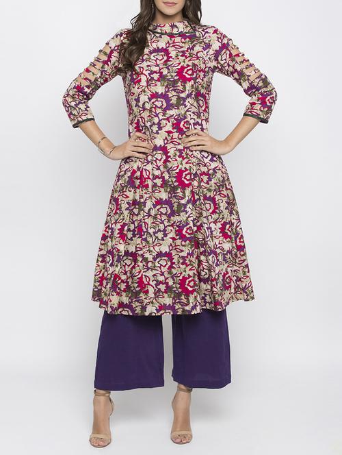 Flared printed kurta - 15187039 - Standard Image - 1