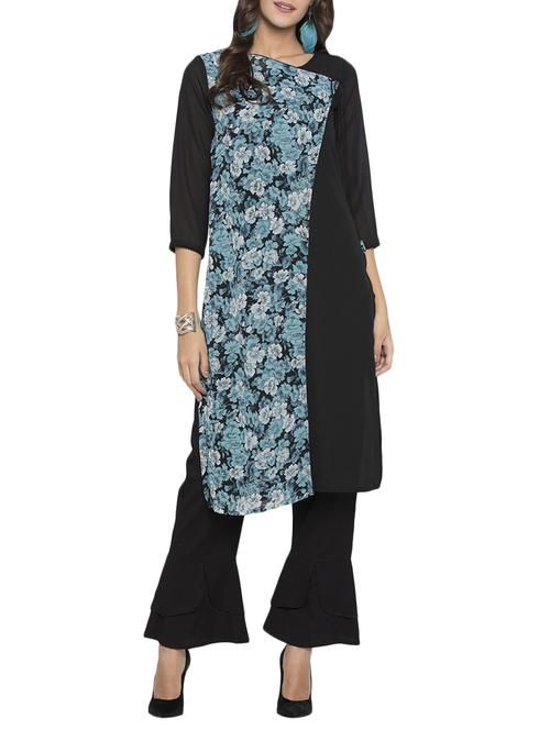 Overlap printed kurta - 15187047 - Standard Image - 1