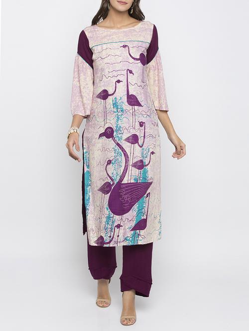 straight printed kurta - 15187048 - Standard Image - 1