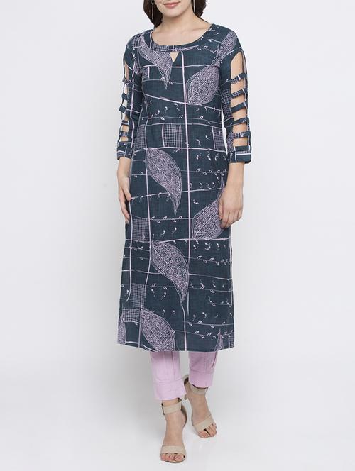 straight printed kurta - 15187051 - Standard Image - 1