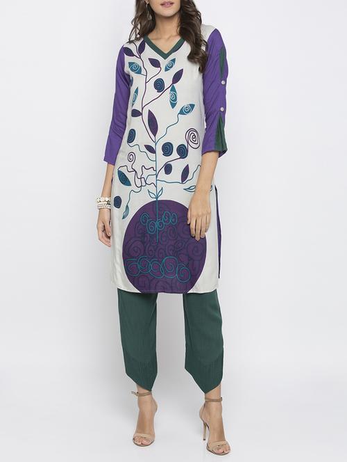 straight printed kurta - 15187053 - Standard Image - 1