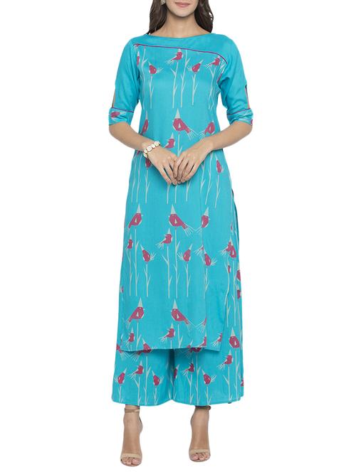 straight printed kurta - 15187062 - Standard Image - 1