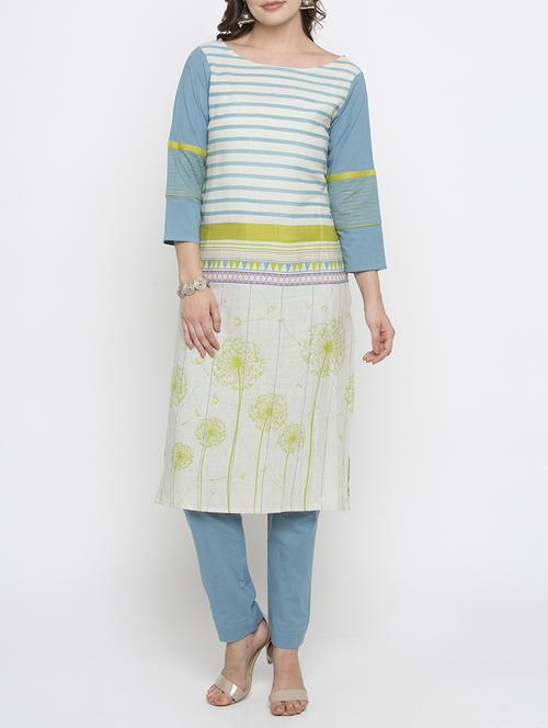 straight printed kurta - 15187076 - Standard Image - 1