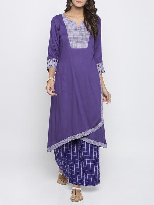 a-line overlap kurta - 15187097 - Standard Image - 1