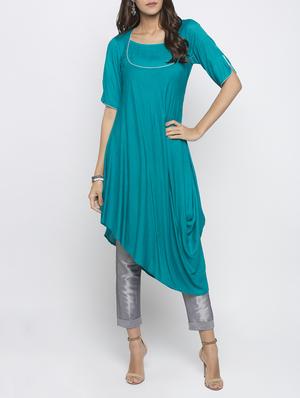Sapphire asymmetric kurta - 15187103 - Standard Image - 1