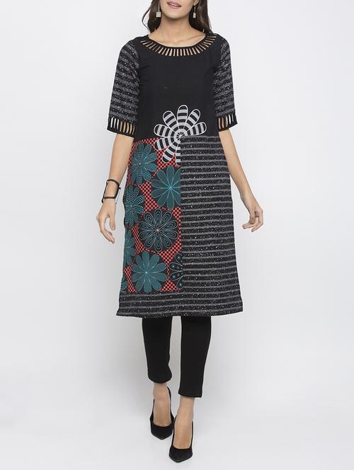 straight printed kurta - 15187141 - Standard Image - 1