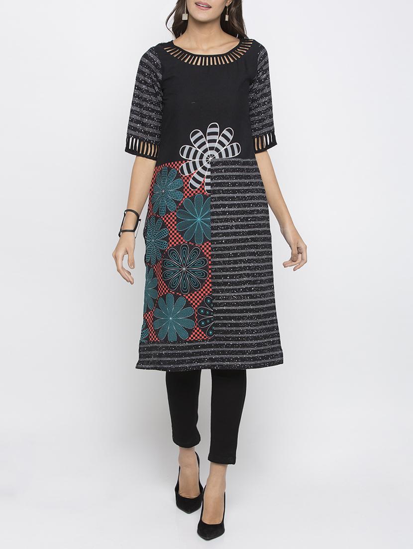 straight printed kurta - 15187141 - Zoom Image - 1