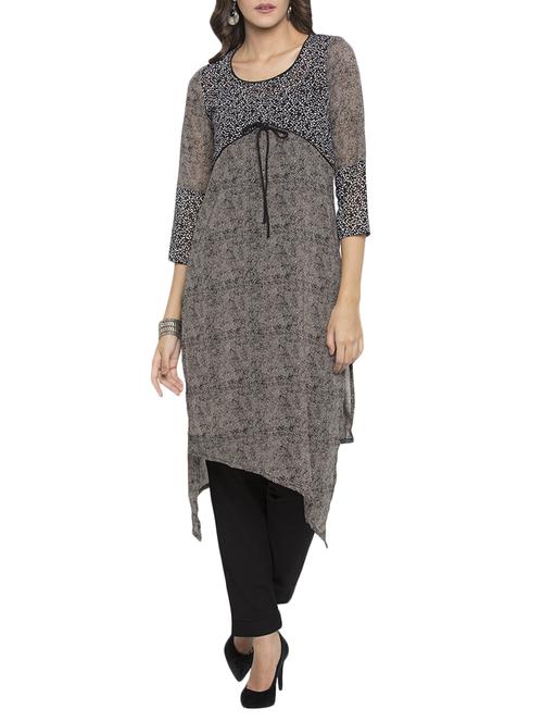 asymmetric printed kurta - 15187146 - Very Small Image - 1