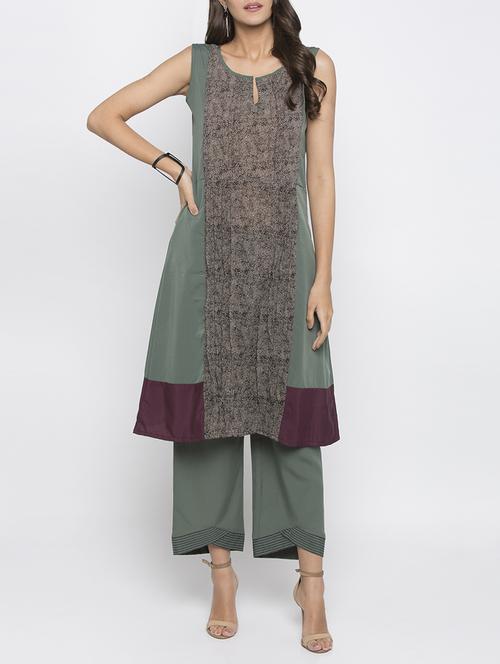 a-line printed kurta - 15187152 - Standard Image - 1