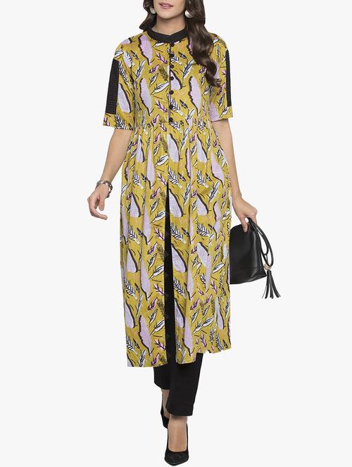 a-line printed kurta - 15187159 - Standard Image - 1